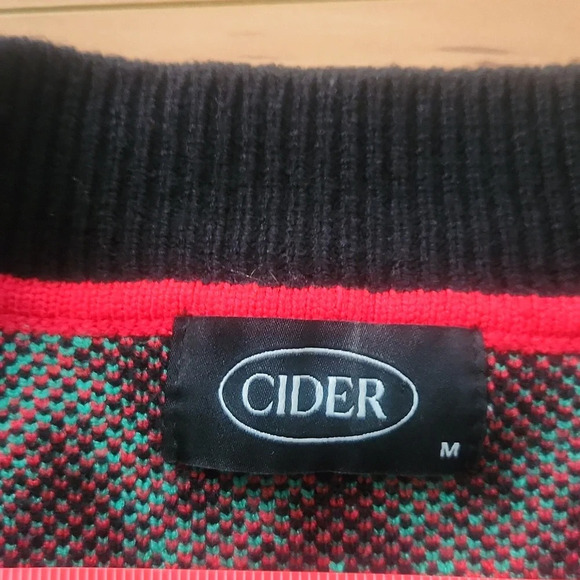 Cider Diamond Stitching Checkered Knitted Sweater Vest MEDIUM - Picture 9 of 12